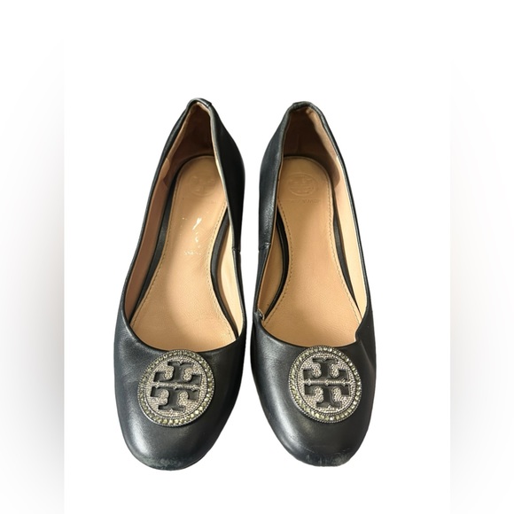 Tory Burch Liana Leather Crystal Pumps - Picture 2 of 6